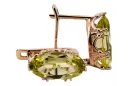 Original Jahrgang 14K Rose Gold Gelb Peridot Ring Vintage Stil vec021r