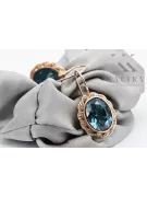 Aquamarine Original 14K Rose Gold cercei de stil vintage vec007r