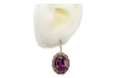 Amethyst Original 14K cercei de aur roz bijuterii Vintage vec007r