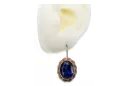 Boucles d'oreilles Vintage Jewlery Sapphire 14K Rose Or vec007r