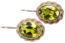 Original 14K Rose Gold Yellow Peridot Vintage earrings vec007r