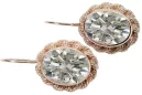 Zircon Original 14K Rose Gold Pendientes vintage estilo vec007r