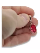 Vintage craft Pendant Ruby Original 14K Rose Gold vpc008r