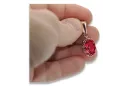 Vintage craft Pendant Ruby Original 14K Rose Gold vpc008r