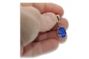 Pendant Sapphire Original Vintage 14K Rose Gold Vintage style vpc008r