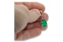 Original Vintage 14K Rose Gold Emerald Pendant Vintage craft vpc008r