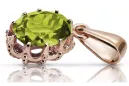 Colgante Peridote Amarillo Original Vintage 14K Rose Gold Vintage craft vpc008r