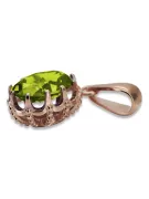 Colgante Peridote Amarillo Original Vintage 14K Rose Gold Vintage craft vpc008r