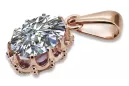 Estilo vintage Colgante Zircon Original Vintage 14K Rose Oro vpc008r