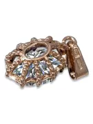 Estilo vintage Colgante Zircon Original Vintage 14K Rose Oro vpc008r