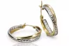 Italienisch gelb weiß 14k 585 gold Ohrringe ceh012yw