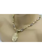 14k Gold Jesus Anhänger & Kette pj001yL&cc053yw