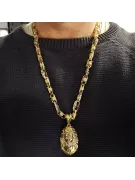 Gold God's medallion with a chain ★ zlotychlopak.pl ★ Gold 585 333 Low price