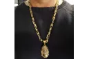 14k Gold Jesus Anhänger & Kette pj001yL&cc053yw