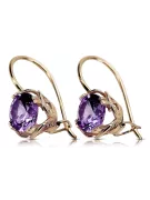 Alexandrite Original Vintage 14K Pendientes de oro rosa Vect029r