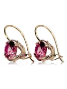 Ruby Original Vintage 14K Rose Gold Earrings vec029r