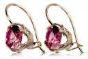 Ruby Original Vintage 14K Rose Gold Earrings vec029r