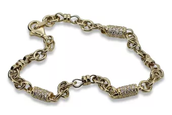 copia de pulsera de oro 585 de 14k italiana Fantazy Pancerka cfb025yw