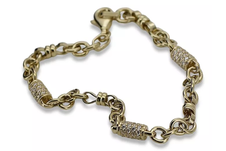 Bracelet en or jaune 14 carats ★ https://zlotychlopak.pl/fr/ ★ Or 585 333 Pas cher