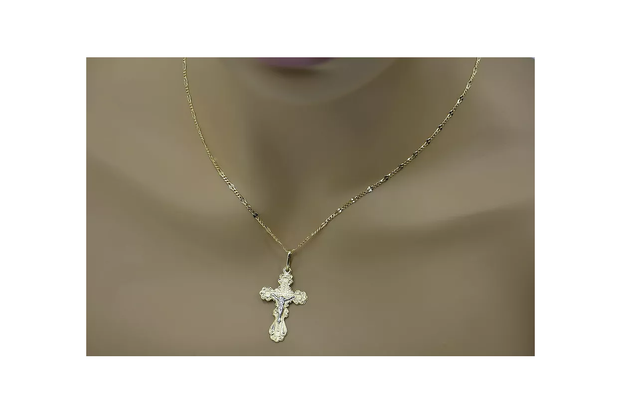 Gold Orthodox Cross ★ russiangold.com ★ Gold 585 333 Low price