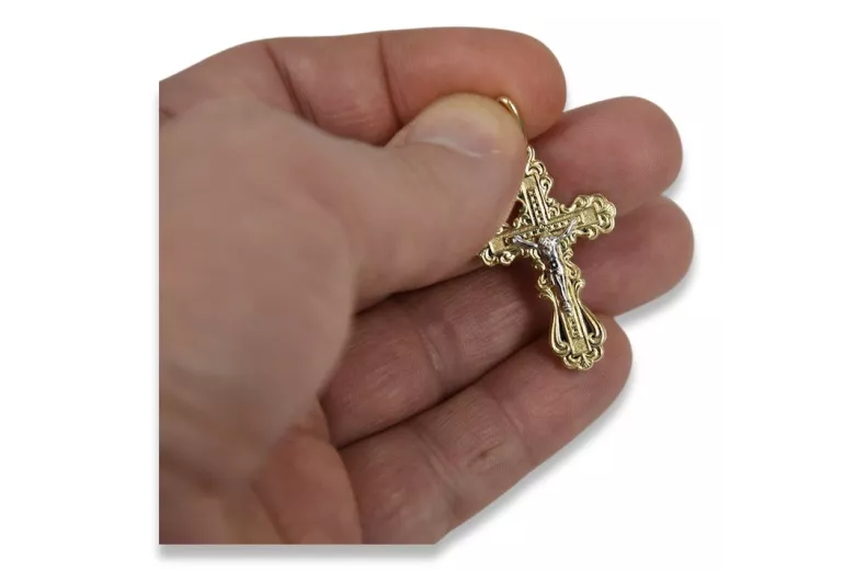 Gold Orthodox Cross ★ russiangold.com ★ Gold 585 333 Low price