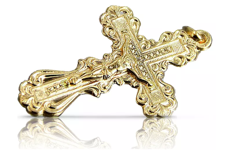 Gold Orthodox Cross ★ russiangold.com ★ Gold 585 333 Niedriger Preis