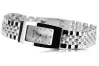 Women's watch in white gold 14k 585 rectangular with bracelet Geneve lw090w&lbw008w