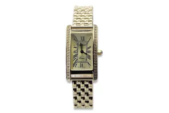 Or jaune 14k Geneve dame 0.33ct Montre diamant lwd104ydg environlbw004y