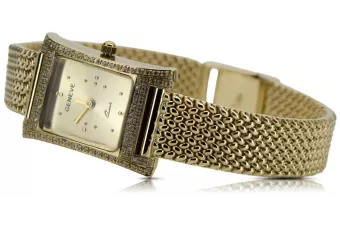 Gold men's watch Geneve ★ zlotychlopak.pl ★ Gold purity 585 333 Low Price!