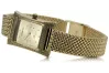 Montre-bracelet pour femme en or jaune 14 carats 585 Geneve lw002ydy&lbw003y