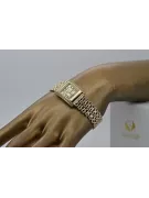 Esta es una Ginebra de 14K, italiana, zircon, reloj de oro