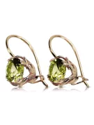 Original Vintage 14K Rose Gold Yellow Peridot Earrings Vintage style vec029r