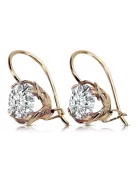 Earrings Vintage style Zircon Original Vintage 14K Rose Gold vec029r