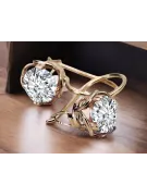 Earrings Vintage style Zircon Original Vintage 14K Rose Gold vec029r