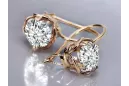 Cercei stil vintage Zircon Original Vintage 14K Rose Gold vec029r