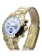 Reloj de Hombre de Oro 14K, Esfera Azul, 40mm - Geneve