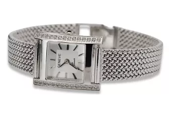 Часовник с диамант, правоъгълник 0.25ct лвд035wds&lbw003w