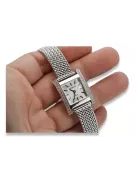 14K White Gold Diamond Watch, Прямоугольный 0.25ct lwd035wds&lbw003w