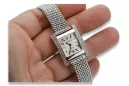 14K Білий золото Diamond Watch, прямокутний 0.25ct lwd035wds&lbw003w