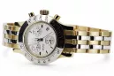 Чоловічий круглий годинник Lady Geneve mw068yw з жовтого золота