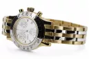 Yellow gold men's Lady Geneve round watch mw068yw