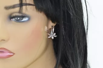 Русские 925 серебряные серьги Цветок Винтаж ven222s