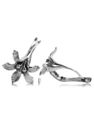 Pendientes de plata rusos 925 Flower Vintage ven222s