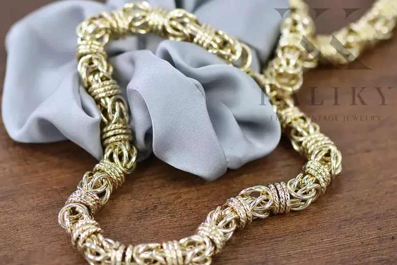 Yellow rose gold chain ★ russiangold.com ★ Gold 585 333 Low price