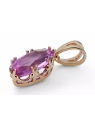 Anhänger Vintage-Stil Amethyst Original Vintage 14 K Roségold vpc019r