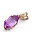 Anhänger Vintage-Stil Amethyst Original Vintage 14 K Roségold vpc019r