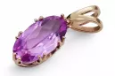 Pendant Vintage style Amethyst Original Vintage 14K Rose Gold vpc019r