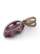 Colgante estilo Vintage Amethyst Original Vintage 14K Rose Oro vpc019r