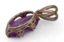 Anhänger Vintage-Stil Amethyst Original Vintage 14 K Roségold vpc019r