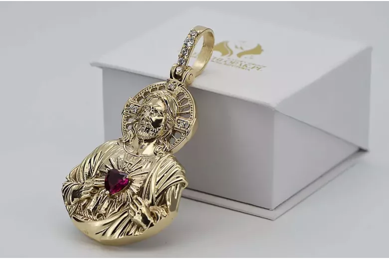 Jezus médaillon icône pendentif ★ https://zlotychlopak.pl/fr/ ★ Gold 585 333 bas prix